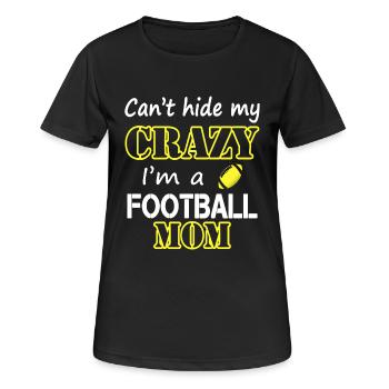 Crazy Football Mom - Women's Breathable T-Shirt - black - Front - AI Model Female 172 light (172cm)