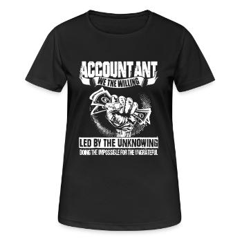 Accountant Led By The Unknown - Women's Breathable T-Shirt - black - Front - AI Model Female 172 light (172cm)