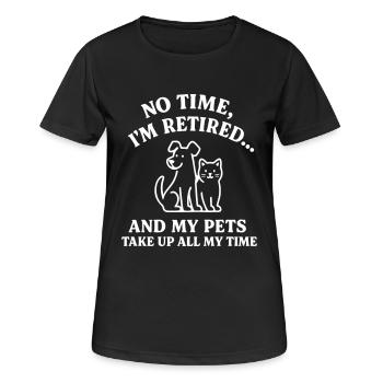 Retired & pet lover - Women's Breathable T-Shirt - black - Front - AI Model Female 172 light (172cm)
