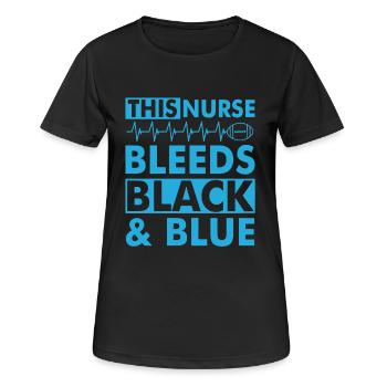 Football This Nurse Bleed - Women's Breathable T-Shirt - black - Front - AI Model Female 172 light (172cm)