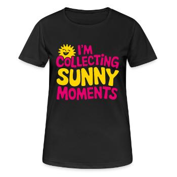 Sunny Summer Moments Vibes Sommer Sonne - Frauen T-Shirt atmungsaktiv - Schwarz - Vorne - AI Model Female 172 light (172cm)
