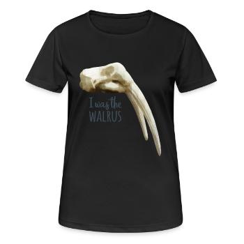 J’étais le morse - T-shirt respirant Femme - noir - Devant - AI Model Female 172 light (172cm)