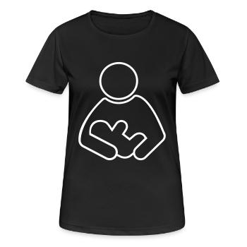 allaiter - T-shirt respirant Femme - noir - Devant - AI Model Female 172 light (172cm)