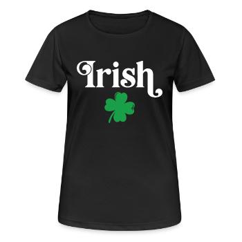 Irlandais - T-shirt respirant Femme - noir - Devant - AI Model Female 172 light (172cm)