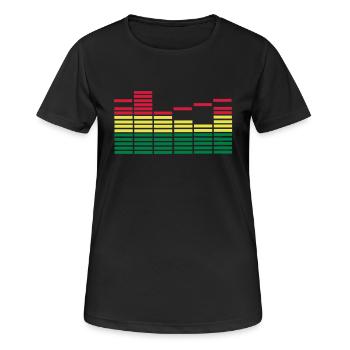 Equalizer - Music - Frauen T-Shirt atmungsaktiv - Schwarz - Vorne - AI Model Female 172 light (172cm)