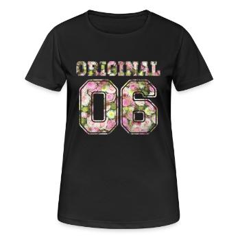 06 d'origine - T-shirt respirant Femme - noir - Devant - AI Model Female 172 light (172cm)