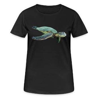 turtle schildkroete tiere animals6 - Frauen T-Shirt atmungsaktiv - Schwarz - Vorne - AI Model Female 172 light (172cm)