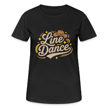 La danse en ligne : mon hobby - ma passion - mon truc - T-shirt respirant Femme - noir - Devant - AI Model Female 172 light (172cm)