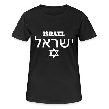 Israel - T-shirt respirant Femme - noir - Devant - AI Model Female 172 light (172cm)