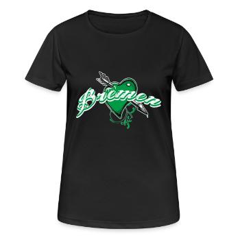 Brême - T-shirt respirant Femme - noir - Devant - AI Model Female 172 light (172cm)