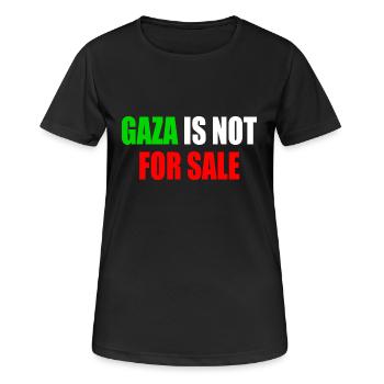 gaza is not for sale - Women's Breathable T-Shirt - black - Front - AI Model Female 172 light (172cm)