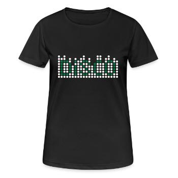 disco 2c equalizer DE - Frauen T-Shirt atmungsaktiv - Schwarz - Vorne - AI Model Female 172 light (172cm)