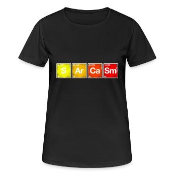 Sarcasm Periodic table of the elements PSE chemistry - Women's Breathable T-Shirt - black - Front - AI Model Female 172 light (172cm)