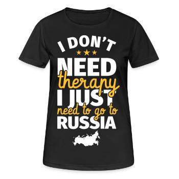 Russie Russie maison Russie amoureux cadeau - T-shirt respirant Femme - noir - Devant - AI Model Female 172 light (172cm)