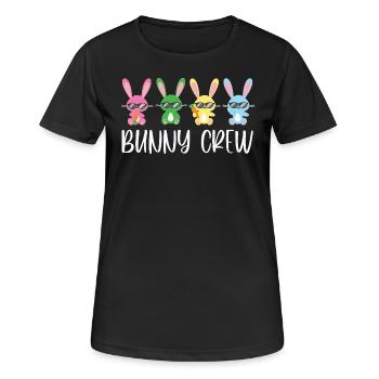 Bunny Crew Happy Family Easter - Women's Breathable T-Shirt - black - Front - AI Model Female 172 light (172cm)