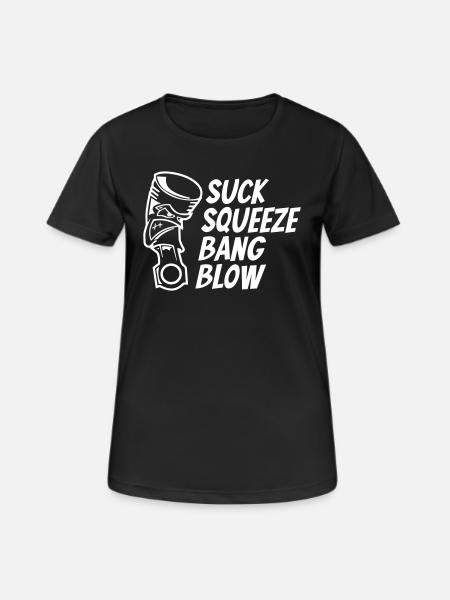 Mechanic Engine Piston - Women's Breathable T-Shirt - black