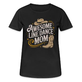 Maman de danse en ligne. Merveilleuse maman de danse en ligne - T-shirt respirant Femme - noir - Devant - AI Model Female 172 light (172cm)