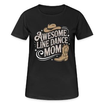 Maman de danse en ligne. Merveilleuse maman de danse en ligne - T-shirt respirant Femme - noir - Devant - AI Model Female 172 light (172cm)