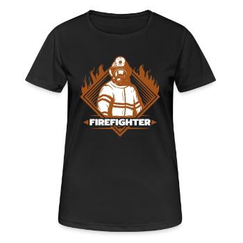 Firefighter Firefighter Pride - Women's Breathable T-Shirt - black - Front - AI Model Female 172 light (172cm)