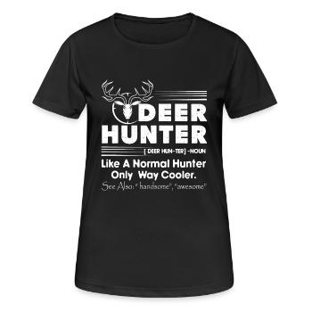 Deer Hunting Definition - Women's Breathable T-Shirt - black - Front - AI Model Female 172 light (172cm)