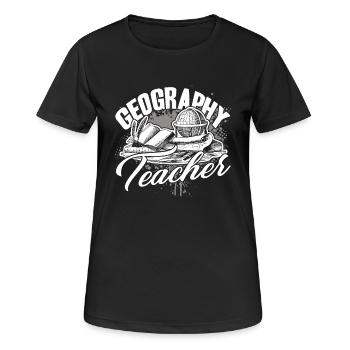 Geography Teacher Funny Geography Teacher - Women's Breathable T-Shirt - black - Front - AI Model Female 172 light (172cm)