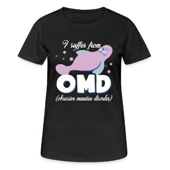 Manatee Obsessive Manatee Disorder - Women's Breathable T-Shirt - black - Front - AI Model Female 172 light (172cm)