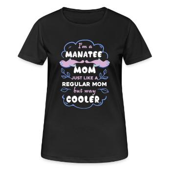 Cooler Manatee Mom - Women's Breathable T-Shirt - black - Front - AI Model Female 172 light (172cm)