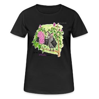 Souris lilas - T-shirt respirant Femme - noir - Devant - AI Model Female 172 light (172cm)