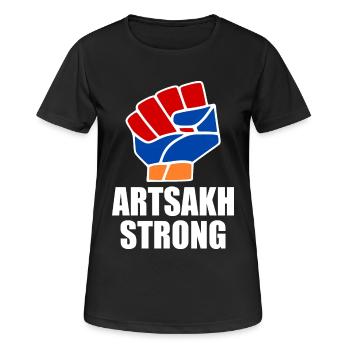 Artsakh strong - T-shirt respirant Femme - noir - Devant - AI Model Female 172 light (172cm)
