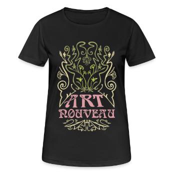 Art nouveau Jugendstil - Women's Breathable T-Shirt - black - Front - AI Model Female 172 light (172cm)