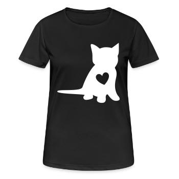 kitten - Women's Breathable T-Shirt - black - Front - AI Model Female 172 light (172cm)