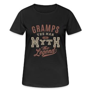 Gramps The Man - Women's Breathable T-Shirt - black - Front - AI Model Female 172 light (172cm)