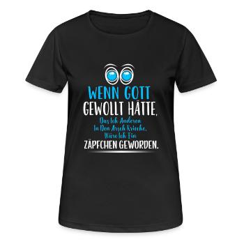 Bin kein Arsch kriecher! - Frauen T-Shirt atmungsaktiv - Schwarz - Vorne - AI Model Female 172 light (172cm)
