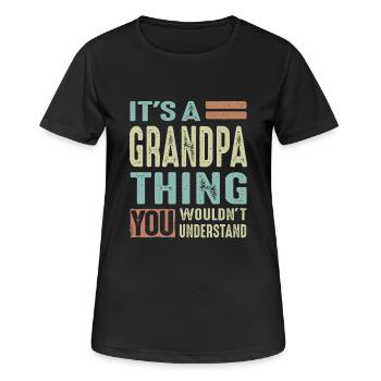 Grandpa Thing - Women's Breathable T-Shirt - black - Front - AI Model Female 172 light (172cm)