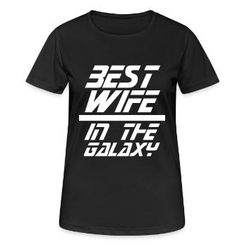 Frauen - Best Wife - Frauen T-Shirt atmungsaktiv - Schwarz - Vorne - AI Model Female 172 light (172cm)