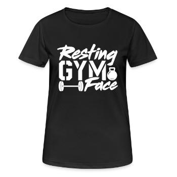 Fitness Gym - T-shirt respirant Femme - noir - Devant - AI Model Female 172 light (172cm)