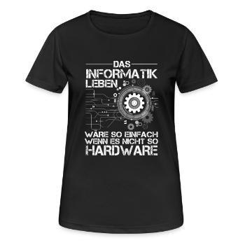 Informatik - Frauen T-Shirt atmungsaktiv - Schwarz - Vorne - AI Model Female 172 light (172cm)