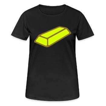 Or, d'argent - T-shirt respirant Femme - noir - Devant - AI Model Female 172 light (172cm)