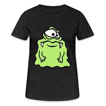 glaire glibber dégoûtant visage visqueux mons tête - T-shirt respirant Femme - noir - Devant - AI Model Female 172 light (172cm)