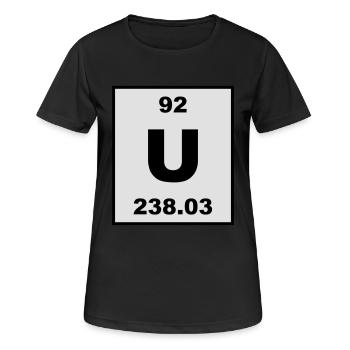 Uranium (U) (element 92) - Women's Breathable T-Shirt - black - Front - AI Model Female 172 light (172cm)