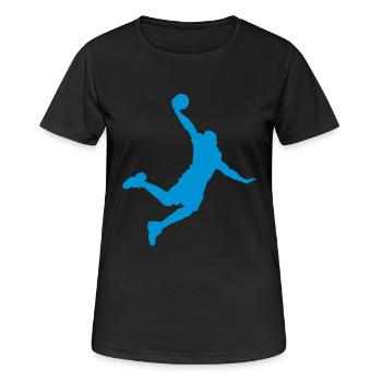 slam dunk basketball jam sport - T-shirt respirant Femme - noir - Devant - AI Model Female 172 light (172cm)