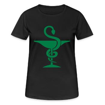 pharmacien coupe serpent pharmacie - T-shirt respirant Femme - noir - Devant - AI Model Female 172 light (172cm)