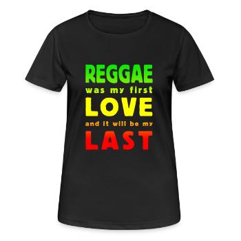 reggae was my first love multicolor - T-shirt respirant Femme - noir - Devant - AI Model Female 172 light (172cm)