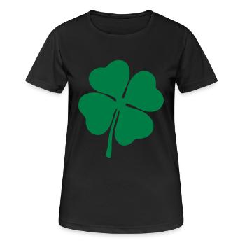 Symbol - Klee - Frauen T-Shirt atmungsaktiv - Schwarz - Vorne - AI Model Female 172 light (172cm)