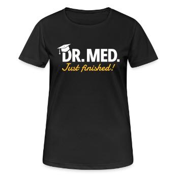 Médecin - T-shirt respirant Femme - noir - Devant - AI Model Female 172 light (172cm)
