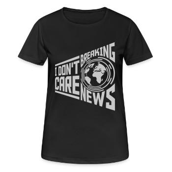 Breaking news don t - Frauen T-Shirt atmungsaktiv - Schwarz - Vorne - AI Model Female 172 light (172cm)