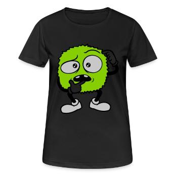 Monstre au visage sceptique comique - T-shirt respirant Femme - noir - Devant - AI Model Female 172 light (172cm)