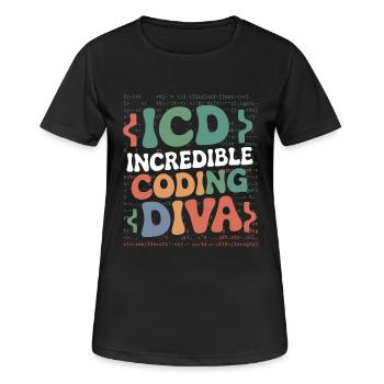 Passionate coding - Women's Breathable T-Shirt - black - Front - AI Model Female 172 light (172cm)