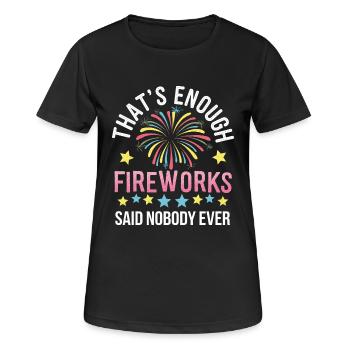 Pyrotechniker Feuerwerk Pyrotechnik - Frauen T-Shirt atmungsaktiv - Schwarz - Vorne - AI Model Female 172 light (172cm)