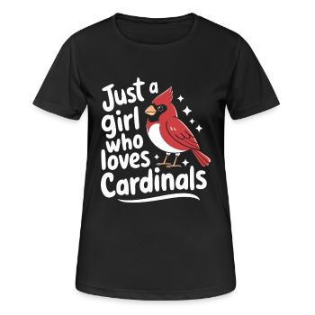 Cardinal Rouge Cardinal Vogel Rouge Cardinal - T-shirt respirant Femme - noir - Devant - AI Model Female 172 light (172cm)